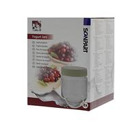 Scanpart 2990000001 - Set di bicchieri da yogurt, colore: Bianco/Trasparente