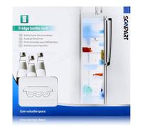 Scanpart - Portabottiglie universale per frigorifero e portabottiglie, colore: Bianco
