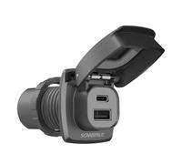 SCANSTRUT Flip Pro Plus - Doppia porta di ricarica USB-A + USB-C, 12/24V