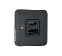 SCANSTRUT TILE - Presa di ricarica USB-A e USB-C con abbellimento nero, per i...