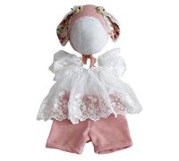 Scapaci In Pizzo Outfit Fotografico Gonna In Cotone Rivestimento In Cotone Vestito Per Le Orecchie Del Cappello Bambini Bambini Ritratti Studiato Abiti Fotografici