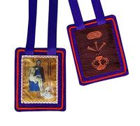 Scapolare cattolico, scapolare viola di benedizione e protezione, scapolare di Marie Julie Jahenny, Escapularios Catolicos, collana cattolica fatta a mano, regalo per decorazione religiosa della