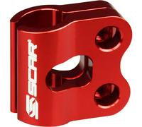 SCAR Morsetto Tubo Freno Anteriore Compatibile con KAWASAKI KXF KLX 65 80 85 100 125 250 450 450 450R 150BF D-TRACKER125 89-26 SUZUKI RM RMZ DRZ 04-26, Rosso