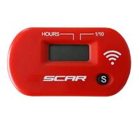 SCAR Contaore wireless con Velcro rosso, rosso