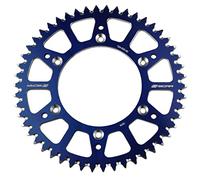 SCAR Corona Ergal Compatibile con YAMAHA YZ YZF WRF YZFX 125 250 450 99-23, Blu - 49 denti