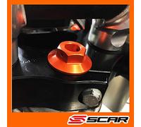 SCAR Dado Canotto Sterzo Compatibile con KTM SX SXF EXC TPI EXCF 125 150 250 300 350 450 500 03-23 - Arancione