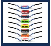SCAR Manubrio Motocross 0² Ø28mm (1 1/8") Color - Modello alto - Blu con paracolpo blu