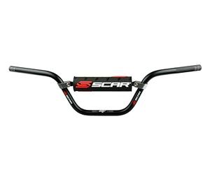 SCAR Manubrio Motocross 22,2mm - Pit Bike - Nero con Schiuma Nero