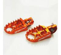SCAR RACING PEDANE IN ALLUMINIO EVO KTM SX / SXF / EXC COLORE ARANCIO