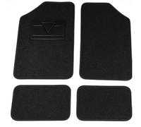 SCAR Set 4 Tappeti In Moquette Tappetini Per Auto Universali Con Bordo Nero e Battitacco Lato Guida