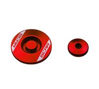 SCAR Tappi Motore Ergal Compatibile con HONDA CRF250R 250RX 250F 150L 18-26 - Rosso