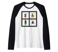 Scarabei Quattro Insetti Scarabeo Maglia con Maniche Raglan