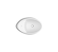 SCARABEO - MOAI lavabo in ceramica da appoggio 71x46cm [bianco lucido] - 8602