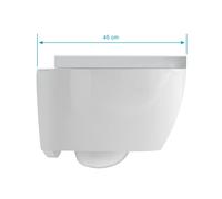 Scarabeo Moon WC sospeso con Clean Flush, versione corta, 5524 5526B, Moon bianco [WC > WC Sospesi]