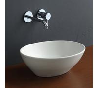 Scarabeo Ovo lavabo da appoggio, 801141BK, Ovo bianco opaco [Lavabi > Lavabi da Appoggio]