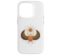 Scarabeo Sri Yantra Geometria Sacra Simbolo Egiziano Potenza Sole Custodia per iPhone 14 Pro