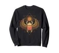 Scarabeo Sri Yantra Geometria Sacra Simbolo Egiziano Potenza Sole Felpa