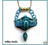 Scarabeo Talismano Divinità Egizia Pendaglio Egiziano Amuleto Gioiello Insetti