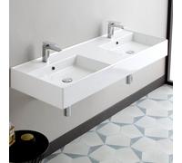 Scarabeo Teorema 2.0 lavabo doppio, 5143, Teorema 2.0 bianco [Lavabi > Lavabi Doppi]