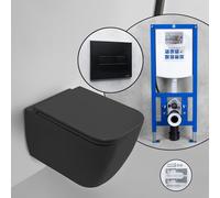 Scarabeo Teorema 2.0 set completo WC sospeso con elemento incasso neeos,, 5126CL49BK+16601BM#SET, Teorema 2.0 nero opaco [WC > WC con Elementi Incasso]