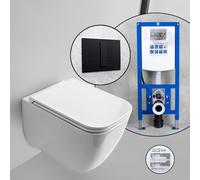 Scarabeo Teorema 2.0 set completo WC sospeso con elemento incasso neeos,, 5126CLBK+16791BM#SET, Teorema 2.0 bianco [WC > WC]