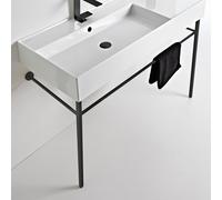 Scarabeo Teorema 2.0 struttura per lavabo, 10062NROP, Teorema 2.0 nero opaco [Mobili da Bagno > Mobili Complementari]