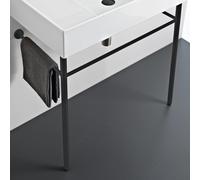 Scarabeo Teorema 2.0 struttura per lavabo, 10064NROP, Teorema 2.0 nero opaco [Mobili da Bagno > Mobili Complementari]