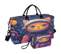 Scarabocchi A Tema Spaziale Borsone da Viaggio Borsa da Palestra Borsa da Weekend con Borsa da Toilette per Ragazze Uomin
