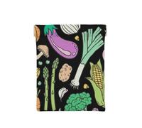 Scarabocchio Dell'alimento Delle Verdure Su Buio, Spremere il portafoglio superiore da donna Borsa portaoggetti Piccola portamonete Portamonete