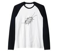 Scarafaggio Arte lineare Entomologo Maglia con Maniche Raglan