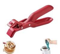 Scarcelye Hot Plate Gripper,Non-Slip Heat Insulation Anti-Scald Clip,Multi-Purpose Anti-Scald Bowl Holder Clip,Hot Plate Gripper Lifters Tongs for Bowls Pans Dishes (Red*1)