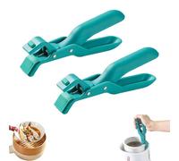 Scarcelye Hot Plate Gripper,Non-Slip Heat Insulation Anti-Scald Clip,Multi-Purpose Anti-Scald Bowl Holder Clip,Hot Plate Gripper Lifters Tongs for Bowls Pans Dishes (Green*2)