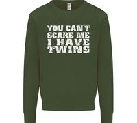 Scare Me I Have Twins Father's Day Mother's Uomo Sweatshirt Jumper