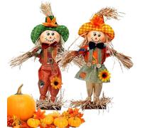 Scarecrow Decorations, Fall Stuffed Scarecrows for Festive Porch and Garden Display, Charming Harvest Festival Decor with Soft Fabric, Lawn Parties, Home Decoration, 14 Inches