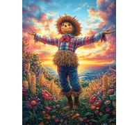 Scarecrow in A Flower Field Rompicapo 500 Pezzi Per Decorazione Domestica Science Fiction Magical Dream Cartone Di Alta Qualità Per Arredamento Casa Da Incorniciare Da Passatempo Edizione Esclusiva 5