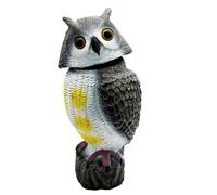 Scarecrow Owl - Statua a forma di gufo per uccelli, design vivido e carino, decorazione per esterni, per casa, terracotta, backyard, valanga, 38 cm