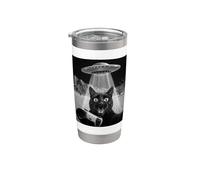 Scared Black Cat UFO Selfie Gaming Console Divertente Videogioco Bicchiere termico in acciaio inox doppia parete