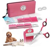 Scaredy Cut Silent Pet Grooming Kit per la toelettatura di cani, gatti e tutti gli animali domestici, un'alternativa silenziosa al tosatore elettrico, per animali sensibili (rosa, per mancini)