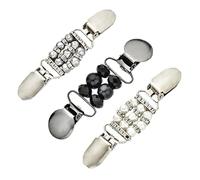 Scarf Pins for Women 3 Pack Sweater Collar Clip Cardigan Clasp Acrylic Alloy Easy to Use Portable