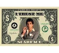 Scarface Dollar banconota (Who do I Trust?) - Poster grande dimensioni (91,5 cm x 61 cm)