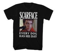 Scarface Every Dog Has His Day T-Shirt Uomo Manica Corta Nero Cotone