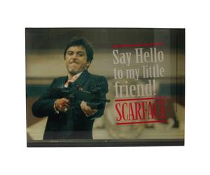 Scarface Glass Poster Say Hello 40 x 30 cm