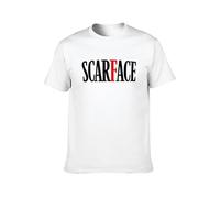 Scarface Movie Logo Tony Montana Movie Villain al Pacino Cuban Men's T Shirt White L