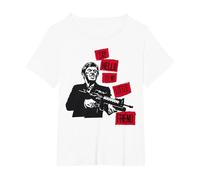 Scarface Say Hello To My Little Friend Portrait Maglietta, Donna Plus-Size, Bianco, 3X