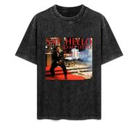 Scarface Say Hello to My Little Friend Tony Montano Movie Mens T-Shirt Black Unisex Tee 3XL