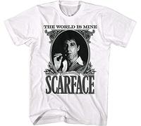 Scarface The World Is Mine Crime Movie al Pacino As Tony Montana Adult T-Shirt White S