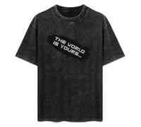 Scarface World Is Yours Blimp Silhouette Epic Pacino Gangster Movie Mens T-Shirt Black Unisex Tee XL