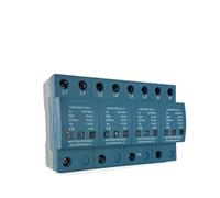 scaricatore di fulmini Protezione da sovratensione 4P 100KA, limitatore di sovratensione T1+T2, protezione da sovratensione 220V 275V - 440V, cabina di distribuzione, installazione su guida DIN(4P 275
