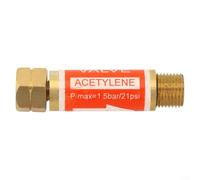 Scaricatore di ritorno in acetilene con valvola di ritegno, filettatura G3/8 o M16X1 5, equipaggiamento di sicurezza essenziale per processi industriali (B)