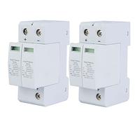 Scaricatore di Sovratensione 2P 40KA, 2 Pezzi Montaggio su guida 2P, Scarica fotovoltaica a bassa tensione CC, Materiale ignifugo in PC Dispositivo di Protezione Contro le Sovratensioni a Bassa